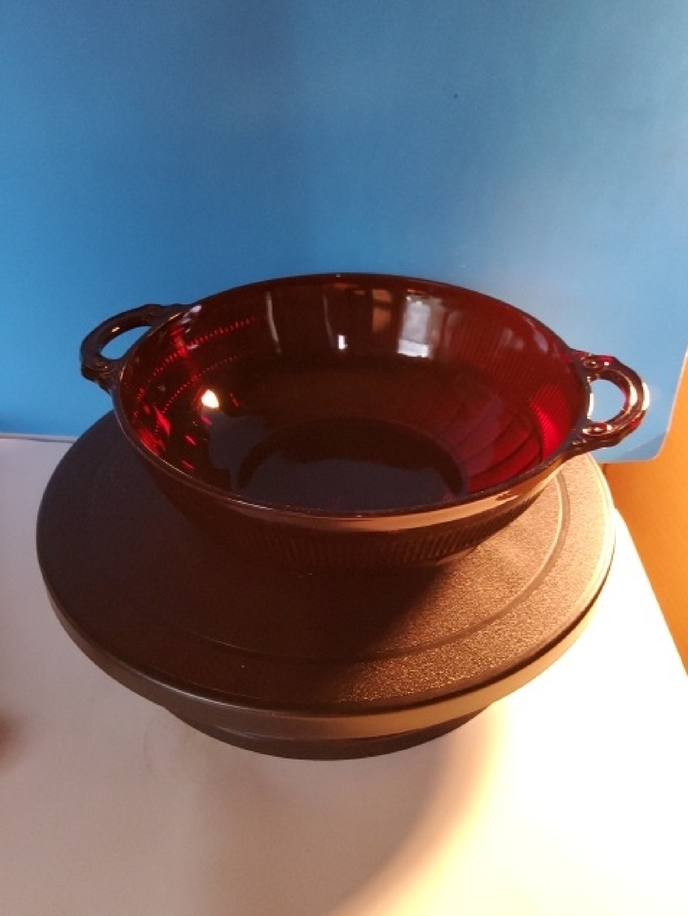 Anchor Hocking Royal Ruby Glass Bowl.